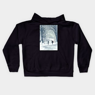 Meadows, Winter Day Kids Hoodie